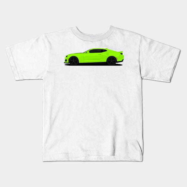 CAMARO LIME Kids T-Shirt by VENZ0LIC